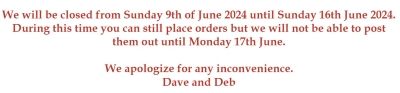 Bookstore closed from Sunday 9th June to Sunday 16th June 2024